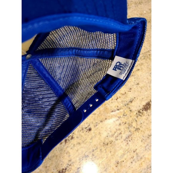 Vintage Durkee Snap Back Mesh Hat Cap . Blue White. One Fit. BBQ Cooking - Picture 5 of 6